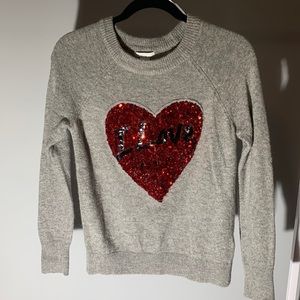 H&M grey I love… sweater Size:XS Condition: Worn once and once only